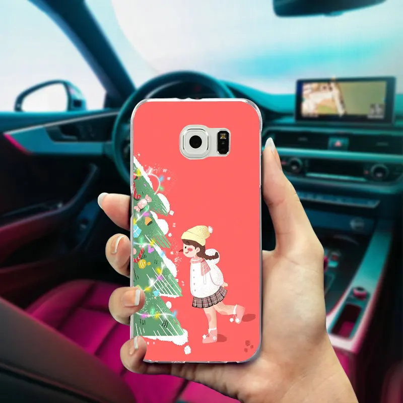 Мягкий чехол для телефона из ТПУ с милым рождественским и Новогодним Дизайном