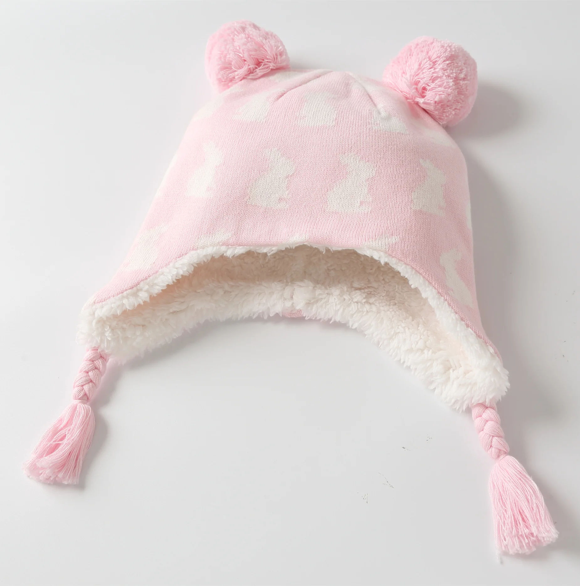 Симпатичная детская хлопковая шапка с мультяшным рисунком для маленьких девочек