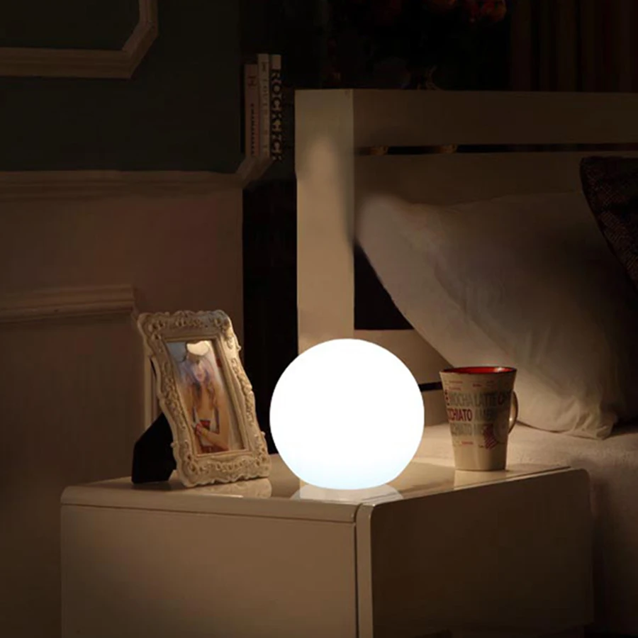 

LED Ball Night Light 12/15CM 16 RGB Colors Globe Light with Remote USB Rechargeable Waterproof Bar Hotel Kids Bedside Table Lamp