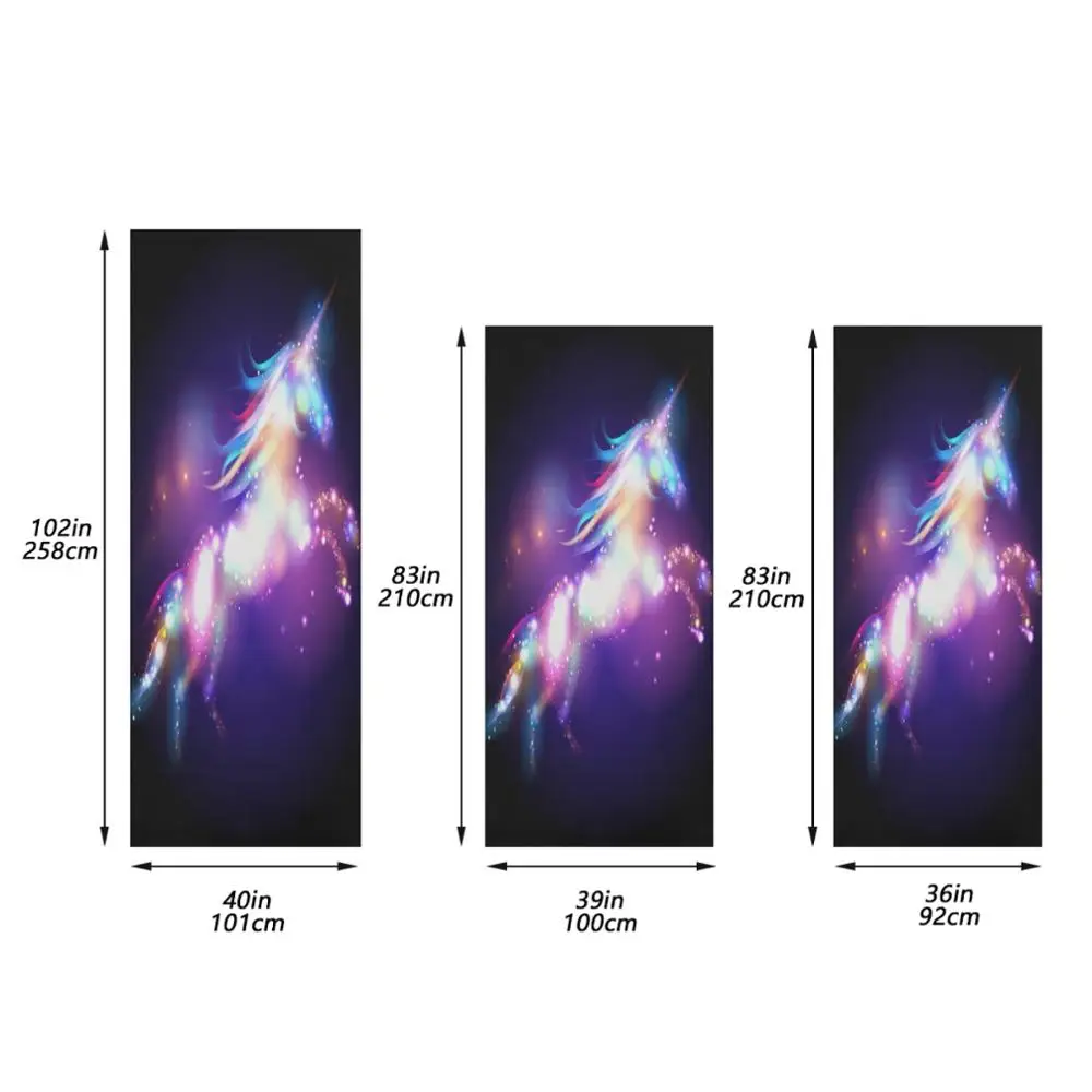 Наклейки на двери для детской многоразовые с изображением милого единорога | Дом