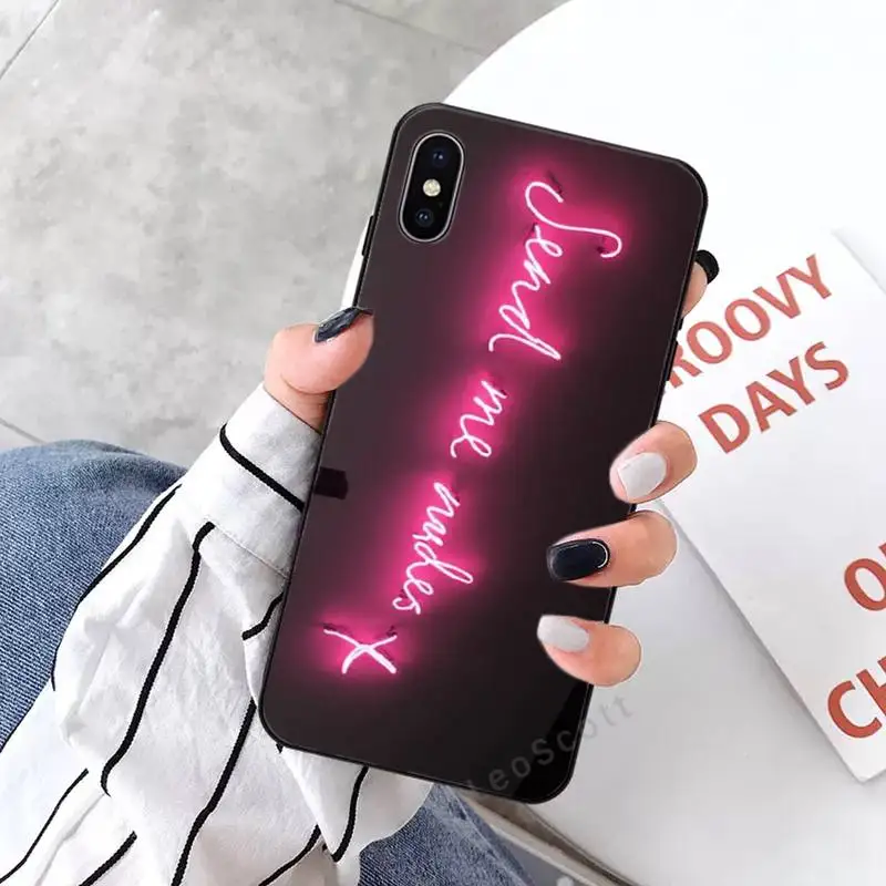 

Send Nudes Funny word Phone Case for iPhone 11 12 mini pro XS MAX 8 7 6 6S Plus X 5S SE 2020 XR