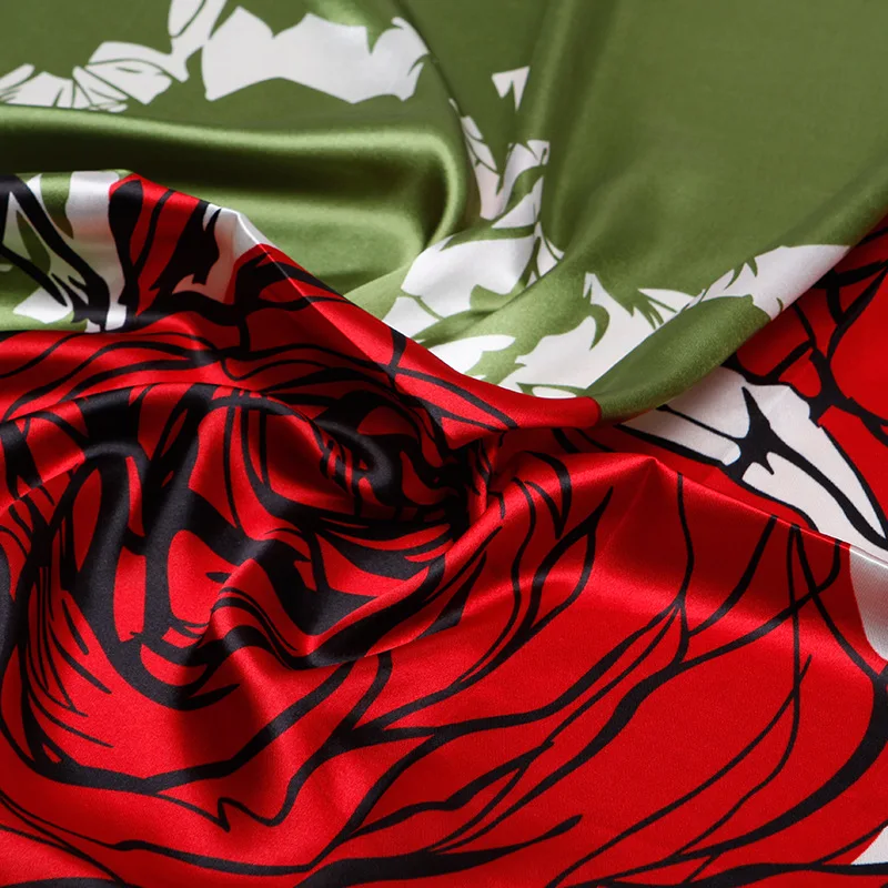 

Summer New Style Artificial Silk Peony Flower Red 90*90cm Scarf Women Handbag Decoration Exquisite Good Things