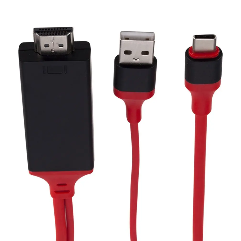 Кабель type-C к HDMI Поддержка Usb зарядки type-C к HDMI 4K* 2K HD адаптер кабель type-C к HDMI с кабель для зарядки с адаптером