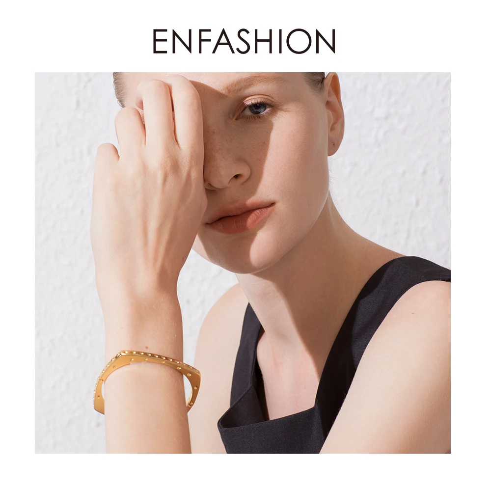 Модный браслет ENFASHION с несколькими ямами, нарукавная повязка золотого цвета, браслеты-манжеты с отверстиями, браслеты для женщин, аксессуары, модное ювелирное изделие, подарки B192023