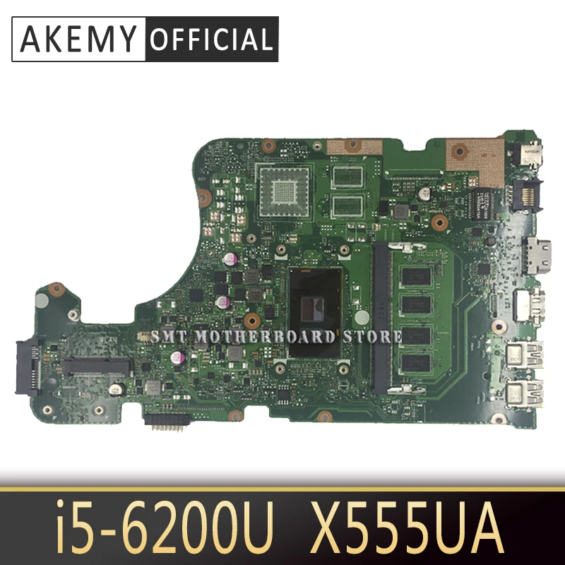 Akemy X555UA материнская плата 4 Гб I5 6200 6198 для ASUS X555U X555UV ноутбука плата|Материнские