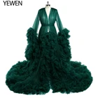 Вечернее платье с оборками спереди, Длинное Элегантное платье для фотосъемки, реквизит для фотосъемки YEWEN 2021