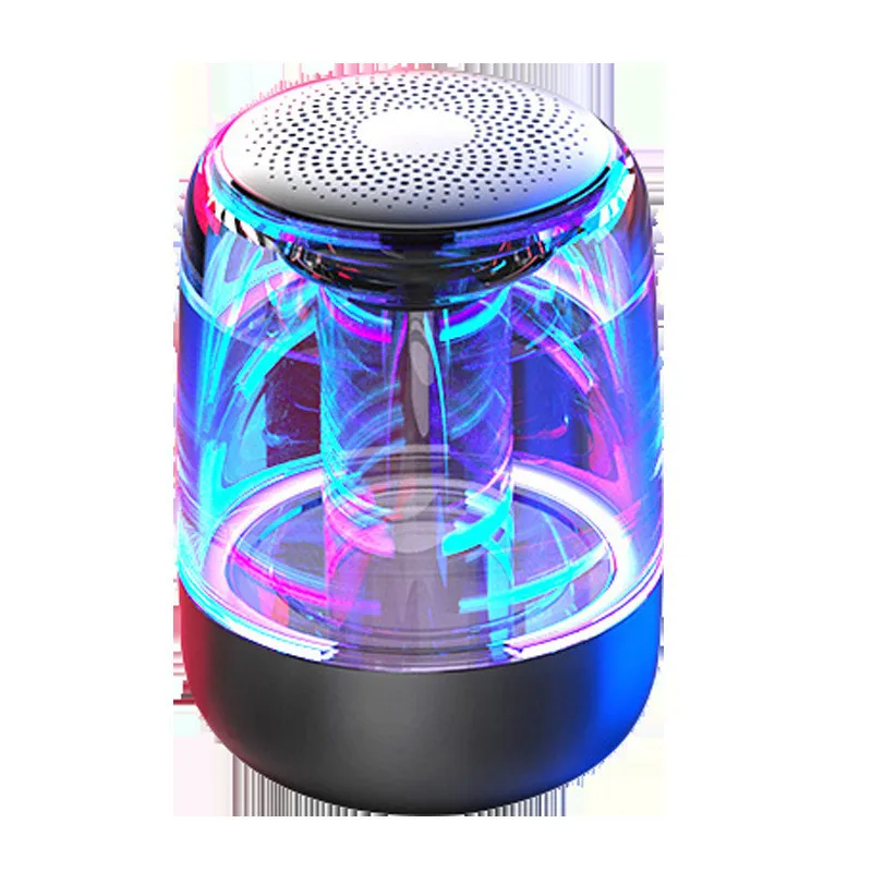 СВЕТОДИОДНЫЙ беспроводной bluetooth динамик со стеклянным стеклом портативный