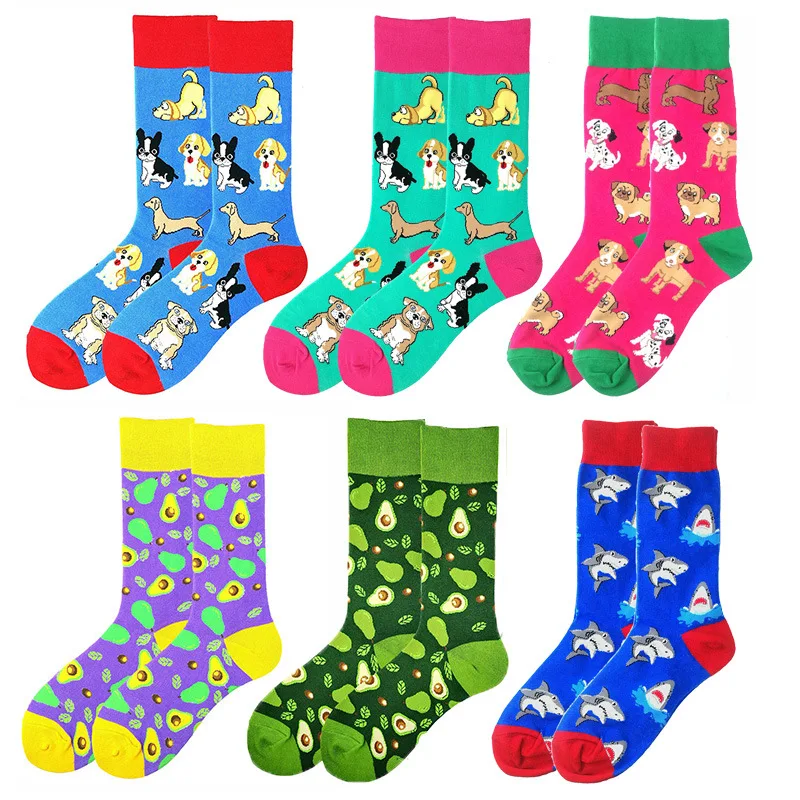 

European and American Code Original Combed Cotton Quality Puppy Avocado Fun Men's and Women's Trendy Socks Socks In Tube Socks