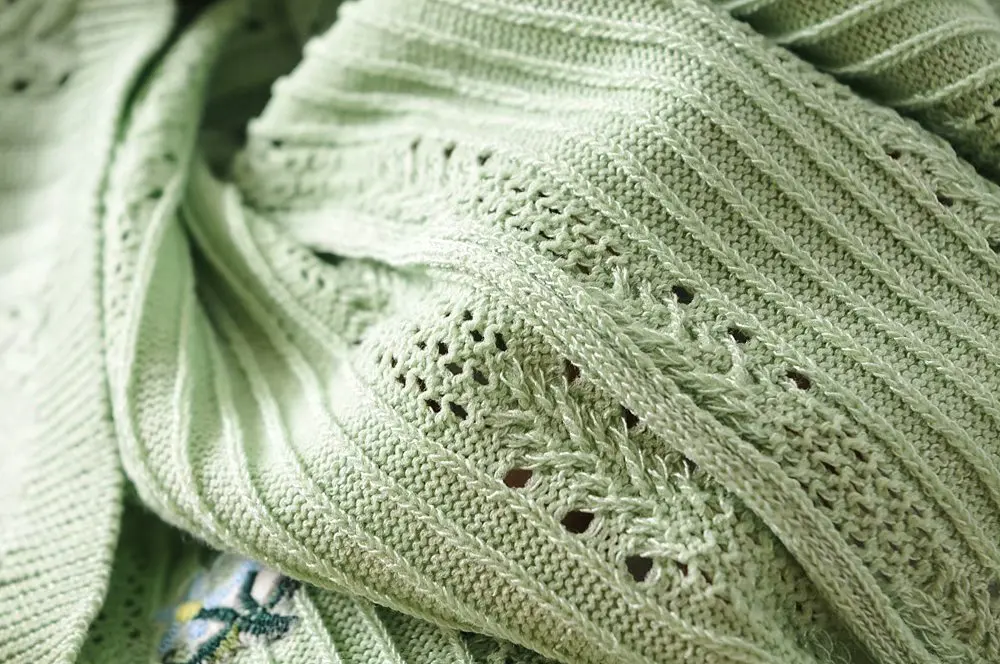 

embroidery sleeveless knitted blouse women high collar hollow out vest blouse top summer autumn casual blouse