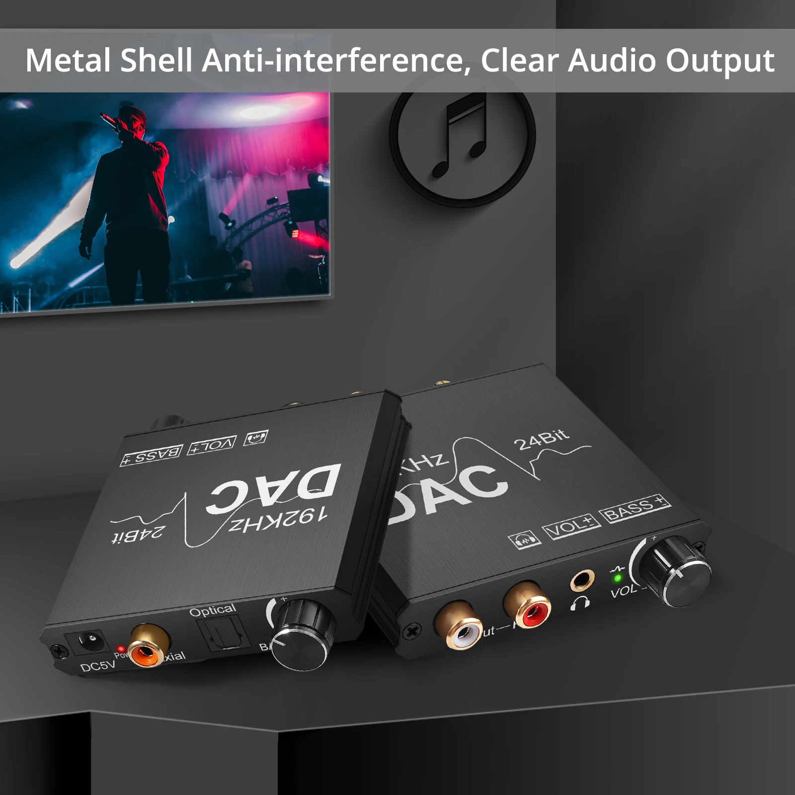 

Портативный переходник с разъемом 3,5 мм, Поддержка PCM 192 кГц DAC Digital T, аналоговый R/L аудио преобразователь, оптический Toslink SPDIF коаксиальный в RCA