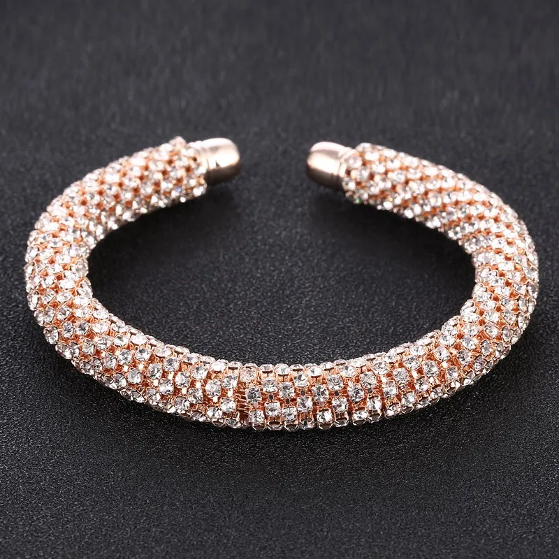 

Fashion Rhinestones Claw Chain Bracelets Bangles for Women Vintage Classic Elegant Cuff Bracelets Femme Wedding Jewelry Gift