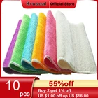 10 шт. Кухня очиститель вынимаете тряпки эффективный из бамбукового волокна, ткань для очистки домашней стирки салфетка для мытья посуды