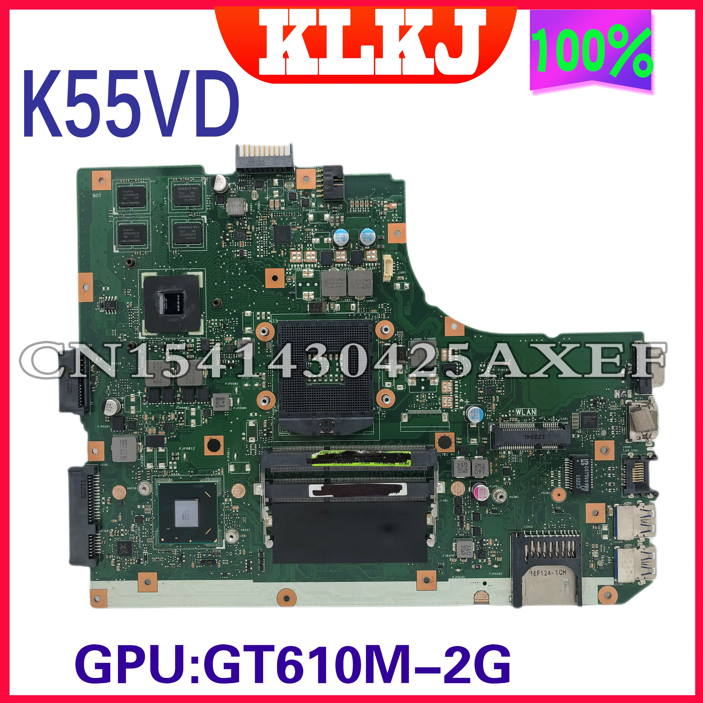 

K55VD For K55VD A55V K55A orginal Mainboard GT610M For ASUS K55VD A55V Motherboard Non-Integrated Test Motherboard