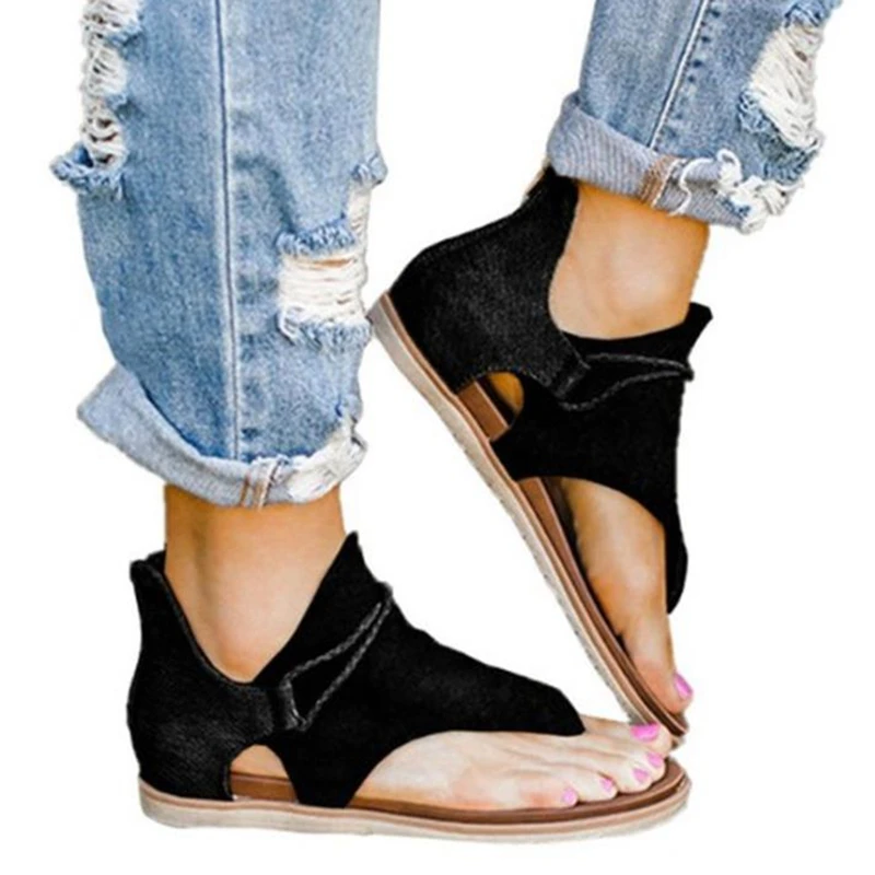 Женские босоножки на плоской подошве летние с леопардовым принтом большие