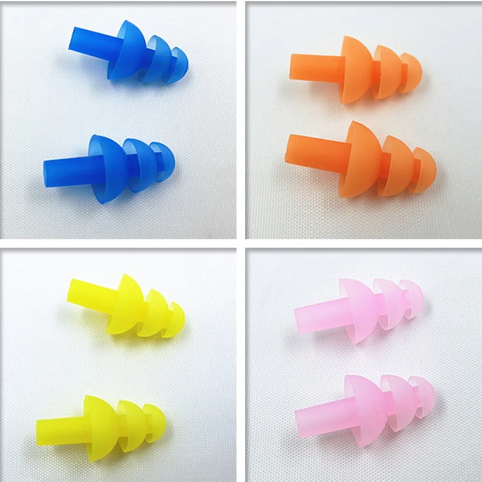 6pairs Protective Silicone Elastic Swimming Reusable Random Color Practical Waterproof Ergonomic Durable Ear Plug | Спорт и
