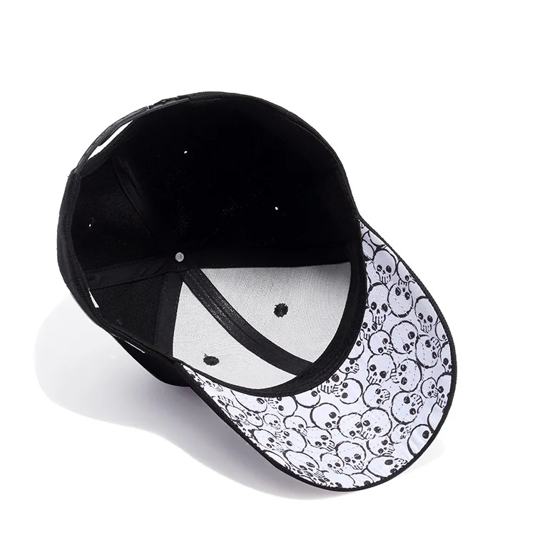 Summer Men's Baseball Cap Personalized Skull Hat Sunscreen Women's Couple Cap Embroidery Tongue Adjustable