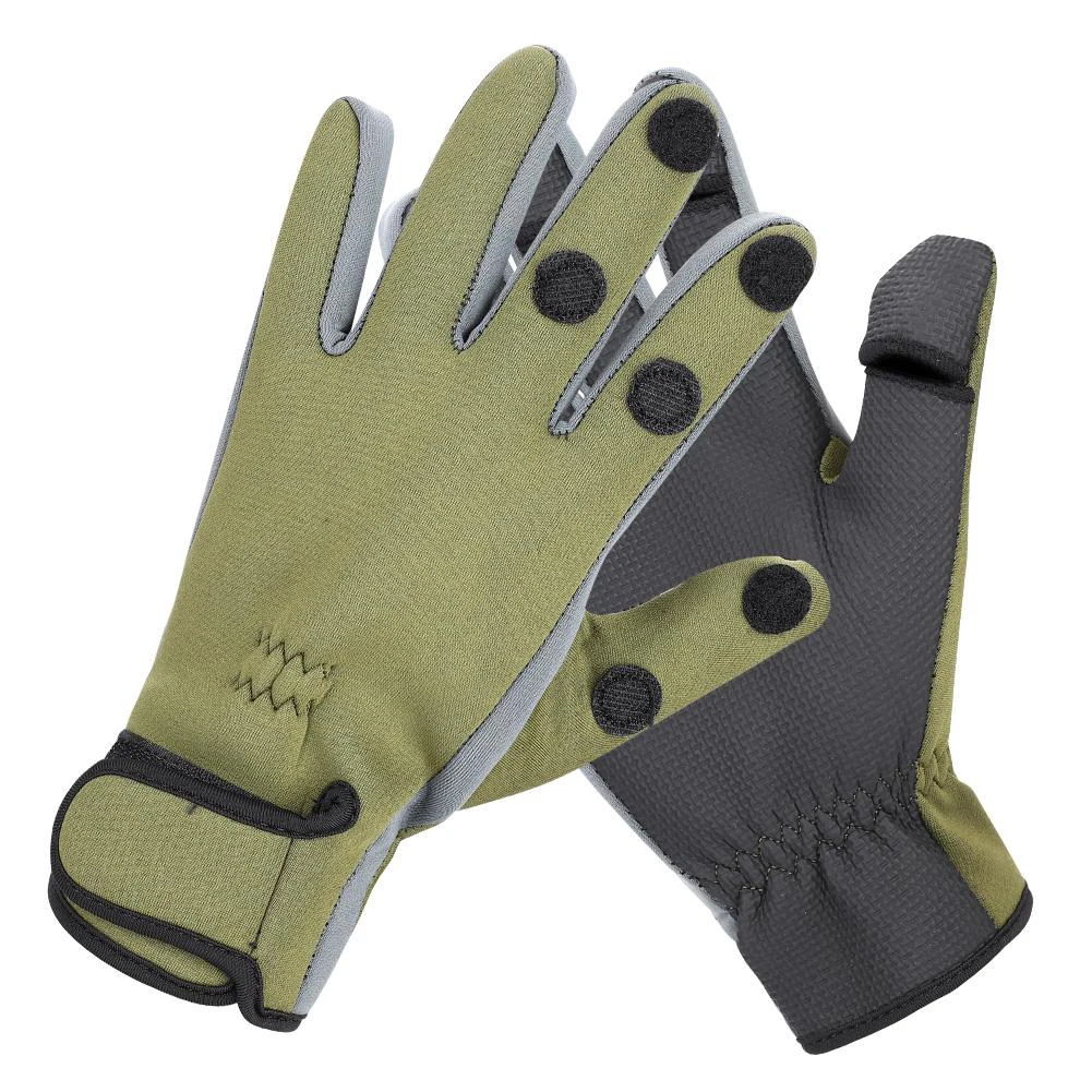 

Outdoor Winter Fishing Gloves Waterproof Three or Two Fingers Cut Anti-slip Climbing Glove Hiking Camping Riding Gloves