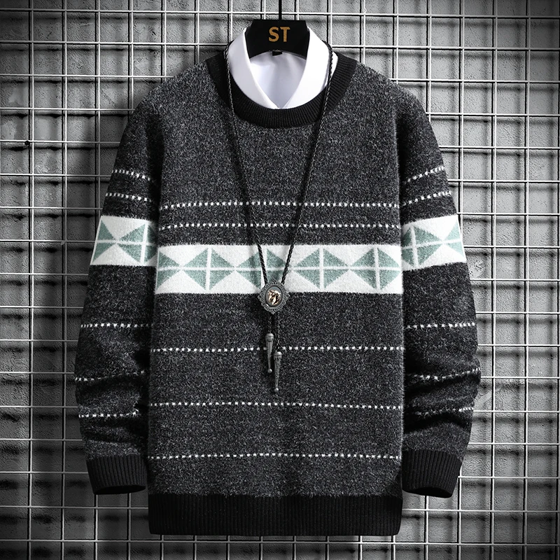 

New Men's Warm Sweater Fashion Casual Pullover Sweater