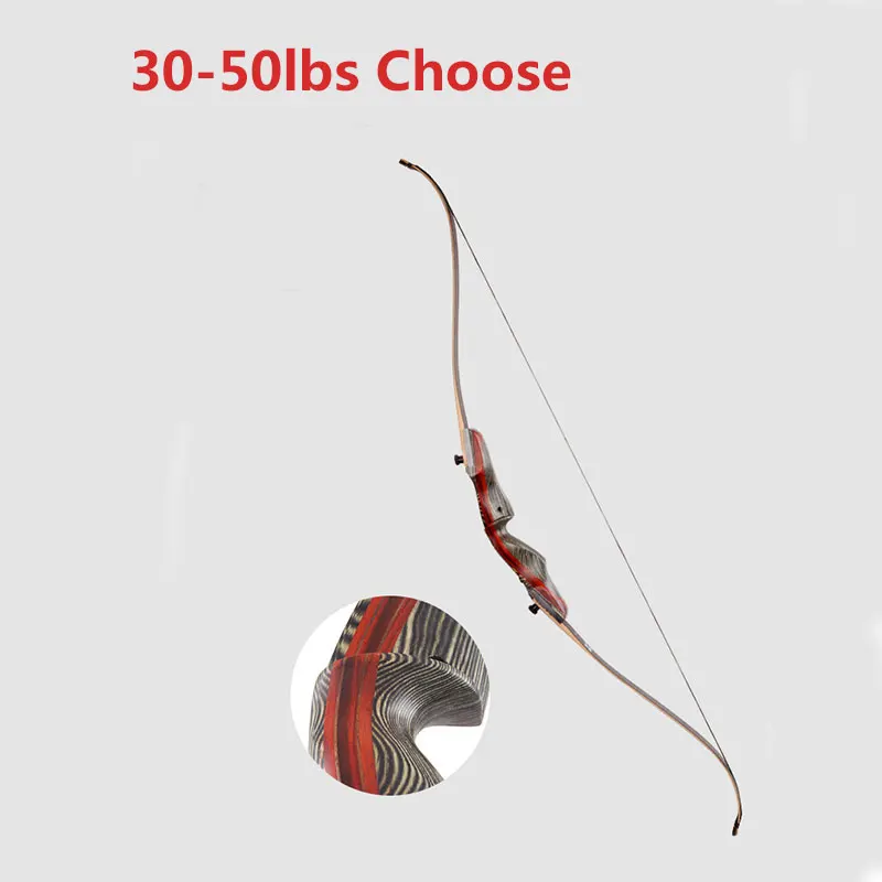 

New Recurve Bow Handmade Traditional Wood Longbow Hunting Archery Competitive Bow Split Crossbow Archery Wholesale