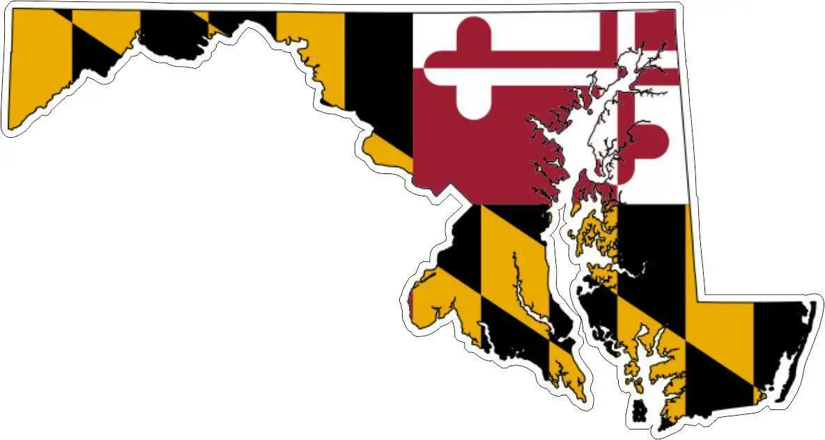 

Sticker Car Moto Map Flag Vinyl Outside Wall Decal Macbbook Maryland Usa