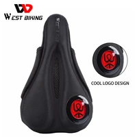 west biking bicycle saddle cover memory foam silicon gels cycling seat mat comfortable thick sponge soft mtb bike saddle cover
