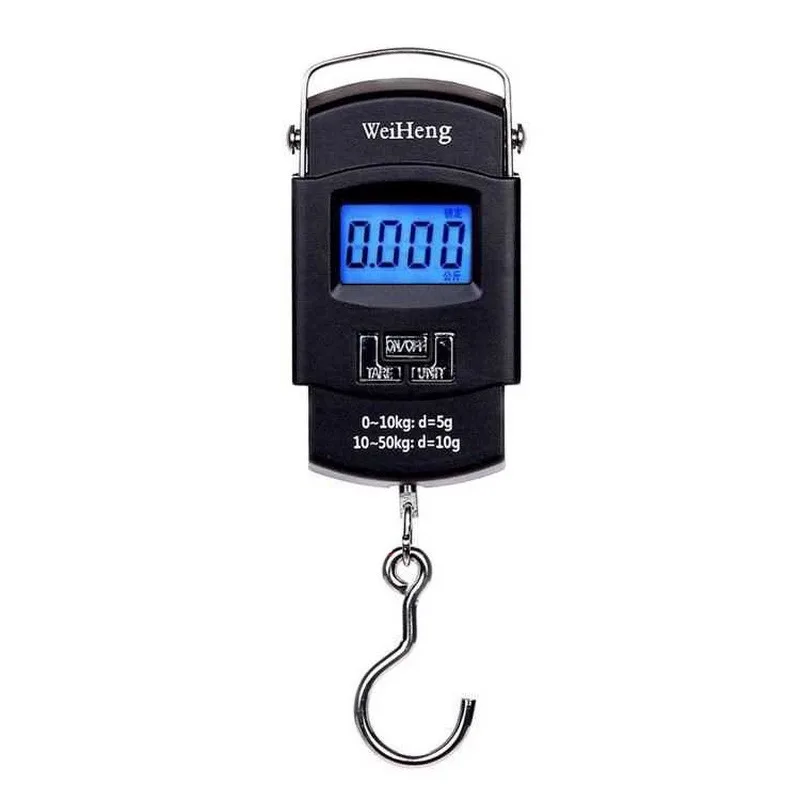 

Portable Digital Luggage Scale Electronic Luggage Hanging Scale with Hanging Hook 50Kg/110kg Capacity Backlight LCD Display