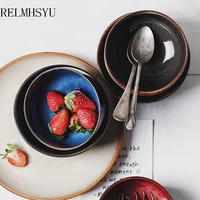 1pc relmhsyu japanese style ceramic kiln household rice fruit small soup dinner bowl tableware