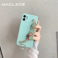 luxury gold plated jade bracelet phone case for iphone 12 11 pro max xr xs 7 8 plus square liquid silicone hand holder softcover