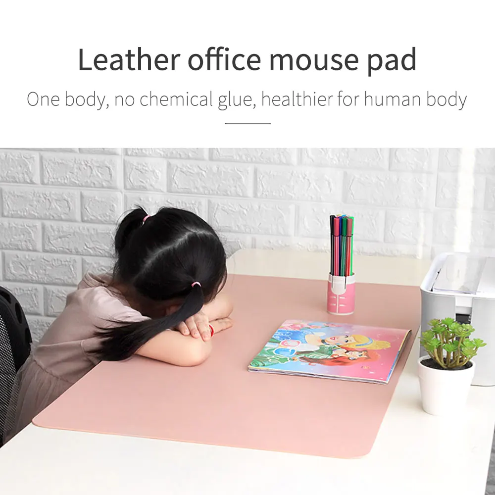 

Protect Your Desktop Clean Mouse Pad Leather Multifunctional Double-Sided PU Leather Usable Mouse Pad Large Gaming Mouse Pad