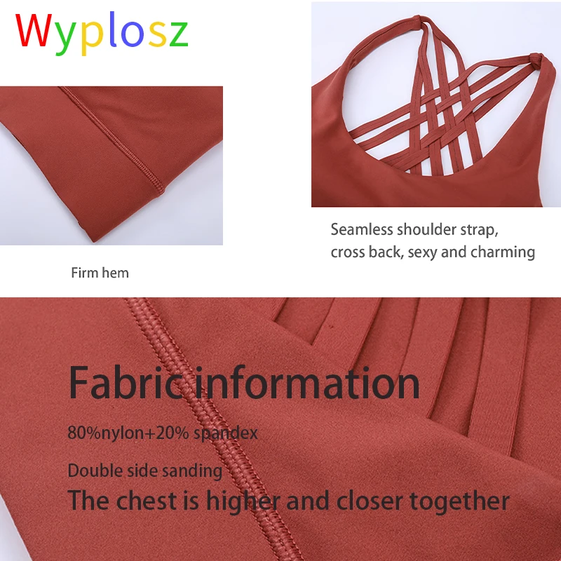 Wyplosz Sports Bra Cross Sports Top Beauty Sports Bra For Women Gym Sports Underwear Seamless Fitness Top Sexy Push Up Yoga Bras
