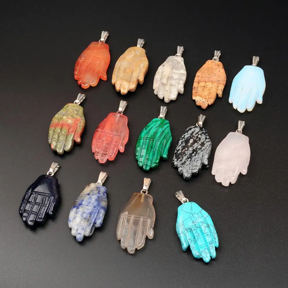 

12 PCS Hot Sale Druzy Natural Stone Jewelry Pendant Hand-carved Chakra Necklace Earrings Pendants Fashion Charms Jewerly Making