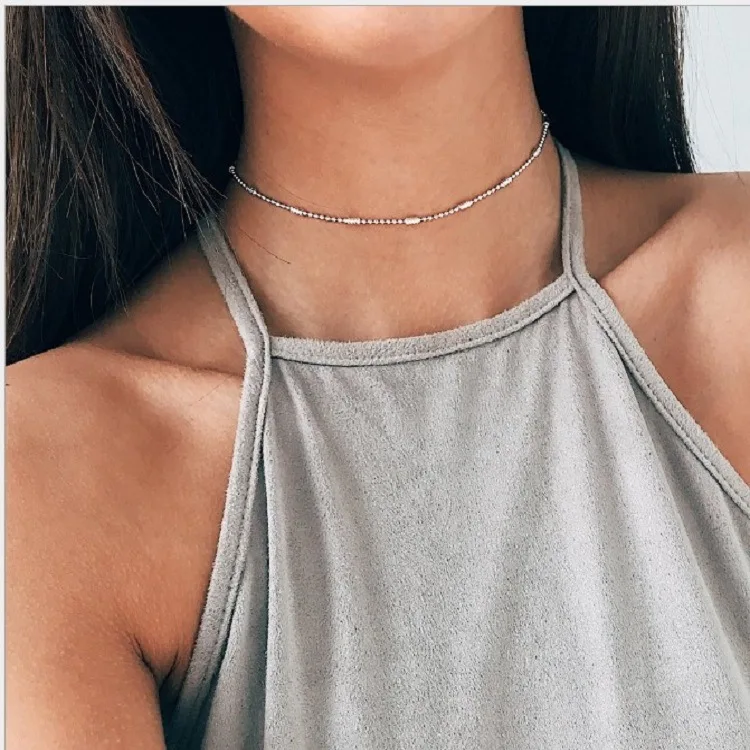 

200 pcs/lot accessory chain heart-shaped pendant simple multi-layer female collarbone necklace European and American necklace