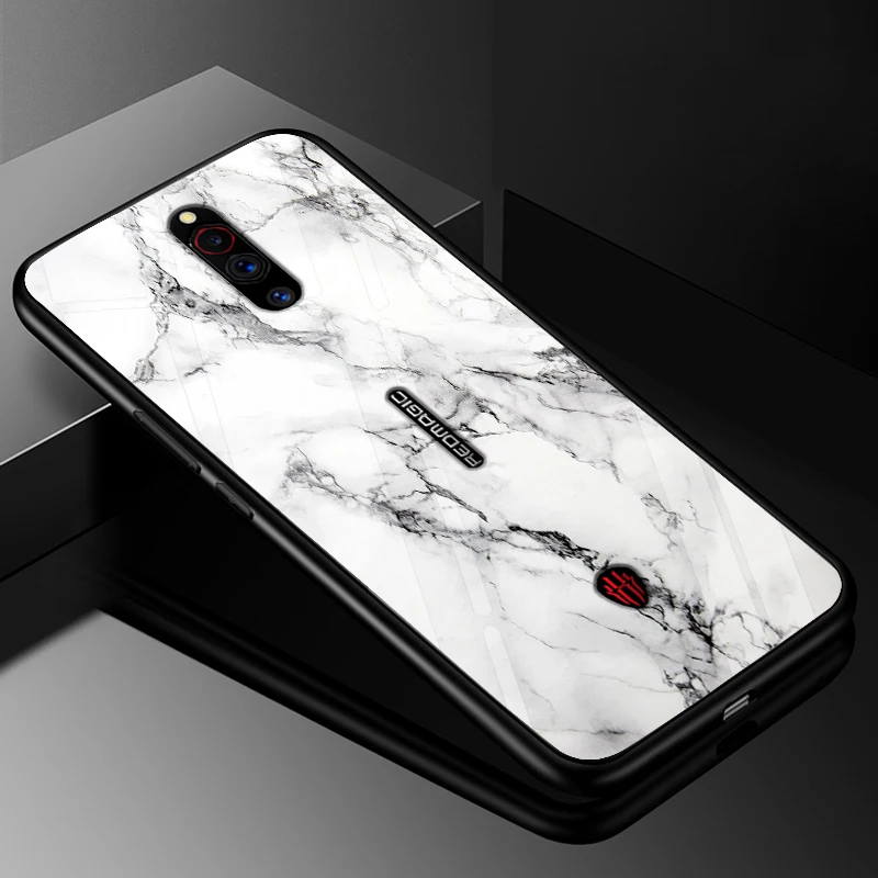 Чехол из закаленного стекла для ZTE nubia Red Magic 5G чехол 6 65 дюйма Модный жесткая задняя