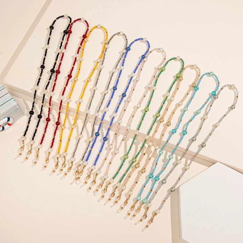 

Women Fashion Reading Glasses Chain Women Sunglasses Cords Casual Plating Beaded Eyeglass Strap Rope All-match Necklace Gift