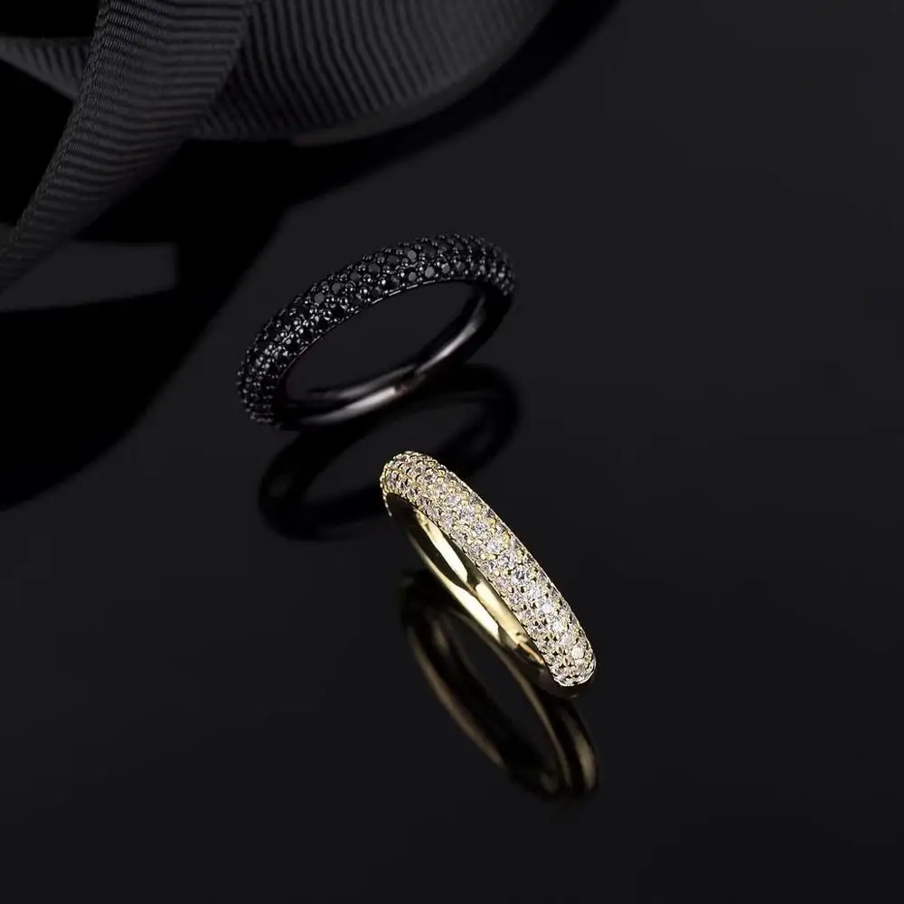 Модные ювелирные изделия высокое качество тонкое золото черный цвет кубический