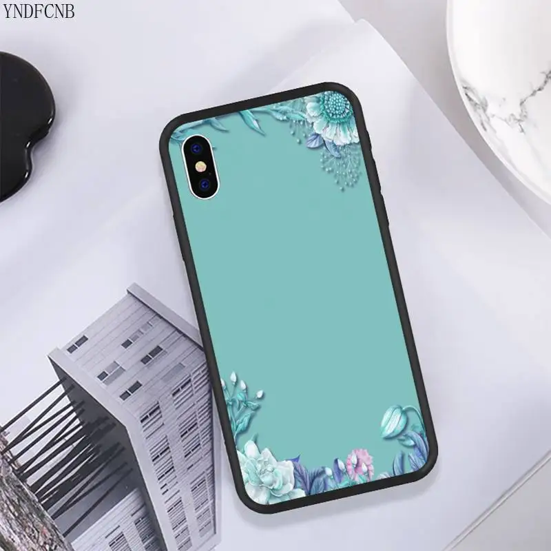

YNDFCNB Tiffanyer blue Phone Case TPU Soft Silicone cases for iPhone 6 6s plus 7 8 plus xr xs max 11pro max