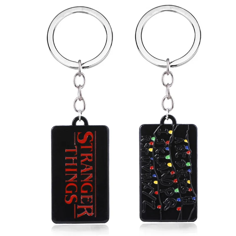 

Stranger Things Letter Logo Keychain Cartoon Key Ring Kids High Quality Trinket Key Holder Gift Pendant Jewelry Accessories
