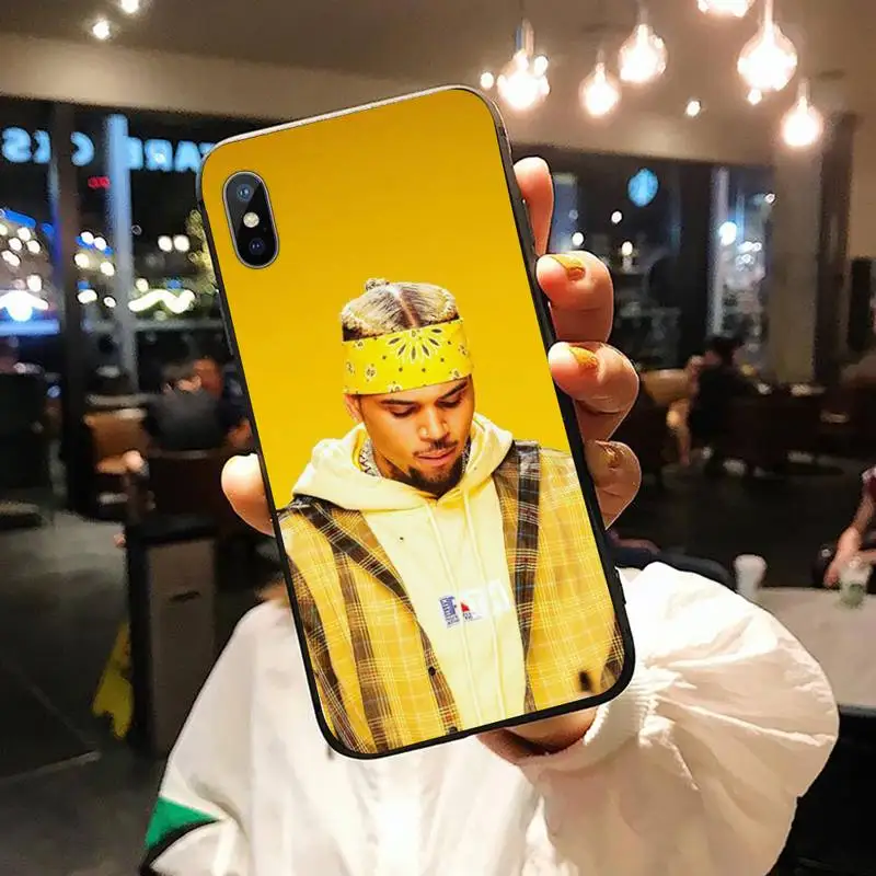 

Chris Brown Rap famous singer high quality Phone Case for iPhone 11 12 pro XS MAX 8 7 6 6S Plus X 5S SE 2020 XR