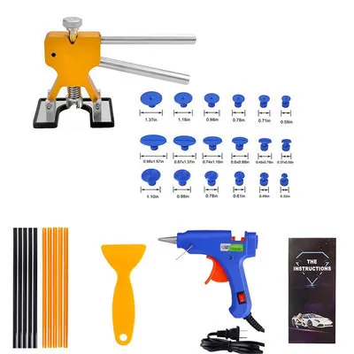 

2021Car Body Paintless Dent Repair Tools Dent Repair Kit Car Dent Puller with Glue Puller Tabs Removal Kits for Vehicle Car Auto
