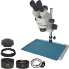 Новый порт камеры 3.5X-90X siмультифокальный Тринокулярный Стерео увеличительный микроскоп объектив 144 светодиодные лампы лампа Мобильный телефон Инструменты