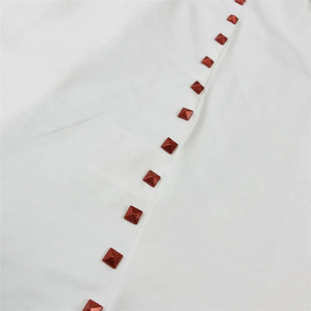 

Women's Brand Tee 2021 Summer Casual Cotton Crew Neck Designer Rivets Are My VLT Letter Print Women's T-shirt Size S-xl