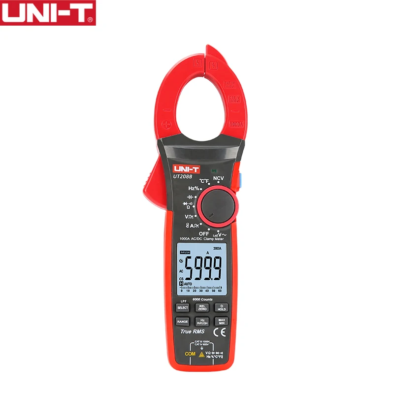 Фонарик UT206B UT207B UT208B с цифровым дисплеем 1000 В 6000 А|Токоизмерительные клещи| |