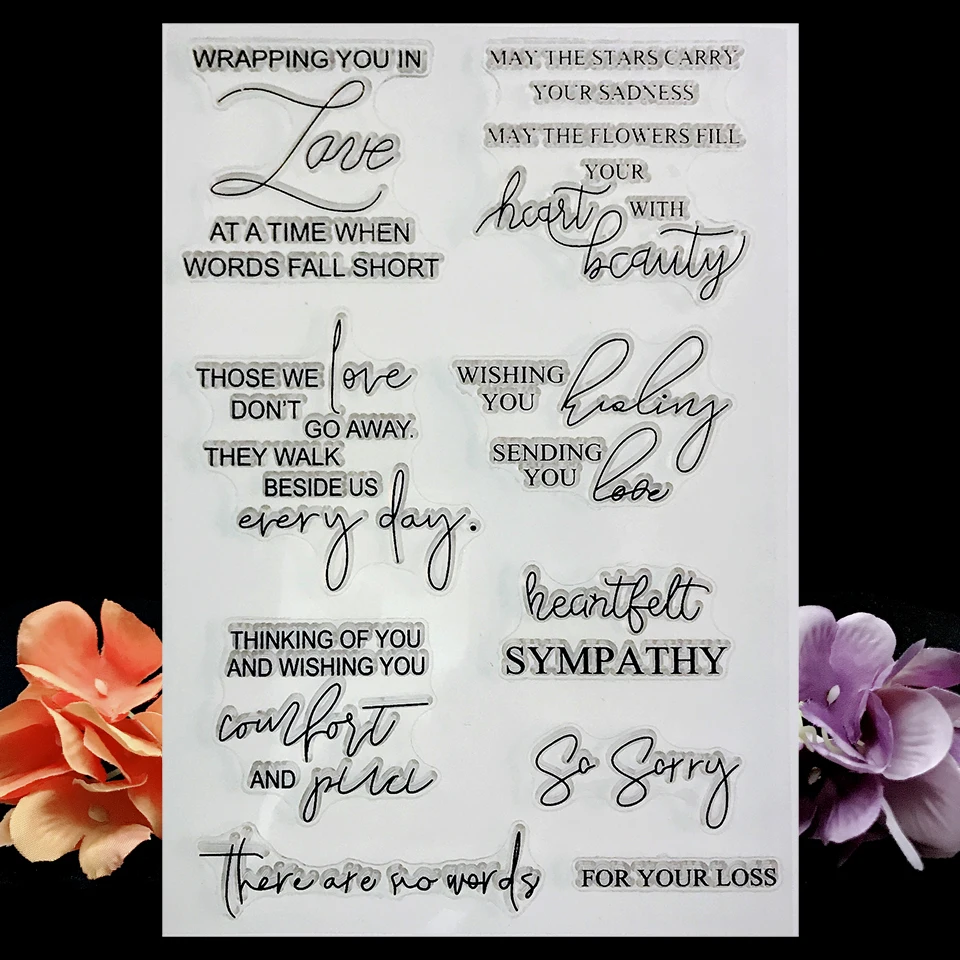 

Wishing Words NEW Clear Stamps For DIY Scrapbooking/Craft Supplies Bullet Journal Background Rubber Stamp Sentiment Card Making