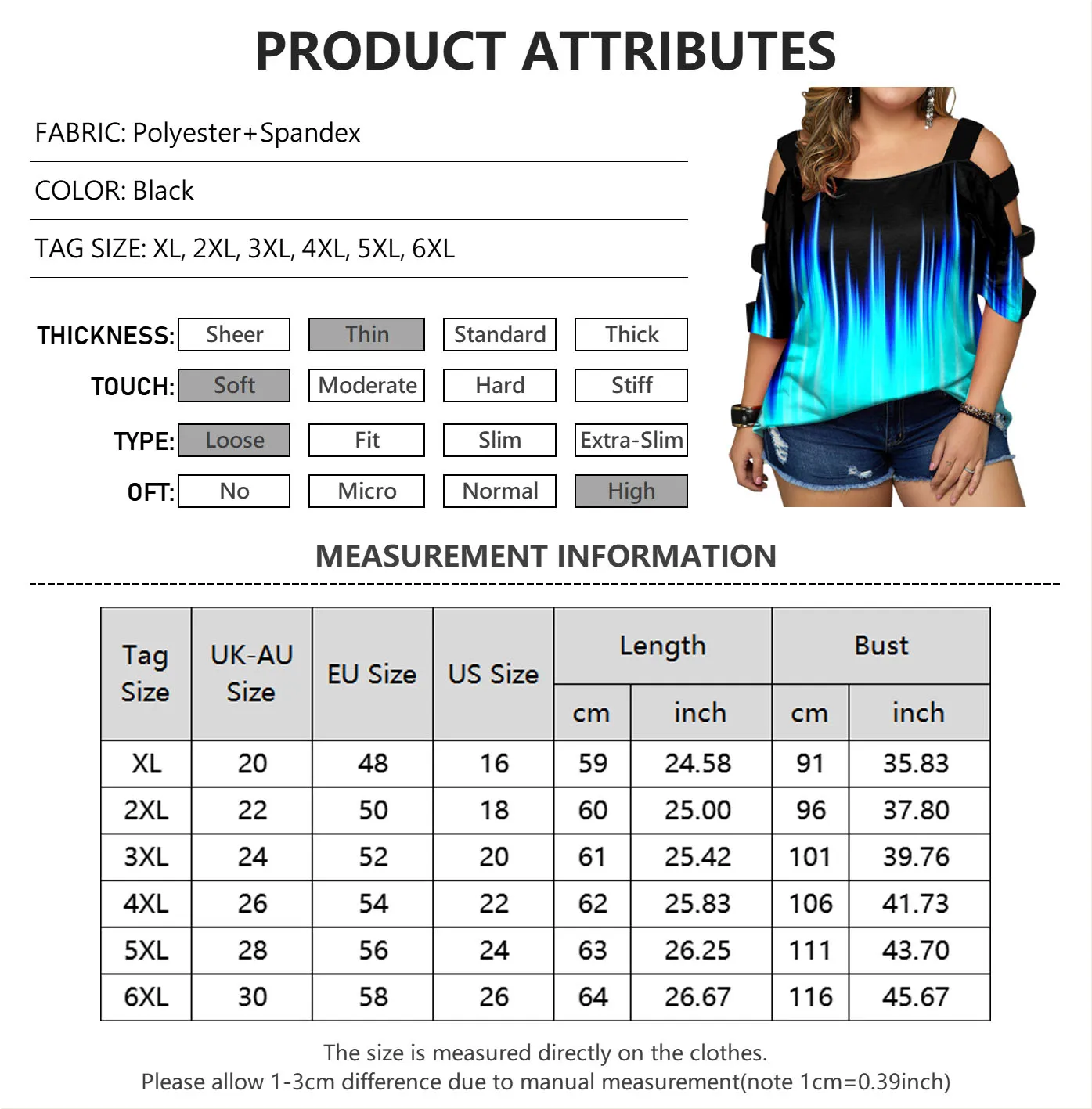 

Hollow Out Plus Size Women Summer Tops Fashion Casual Gradient Aurora Print T-Shirt Half Sleeve Ladies Tshirt Tee Shirt D30