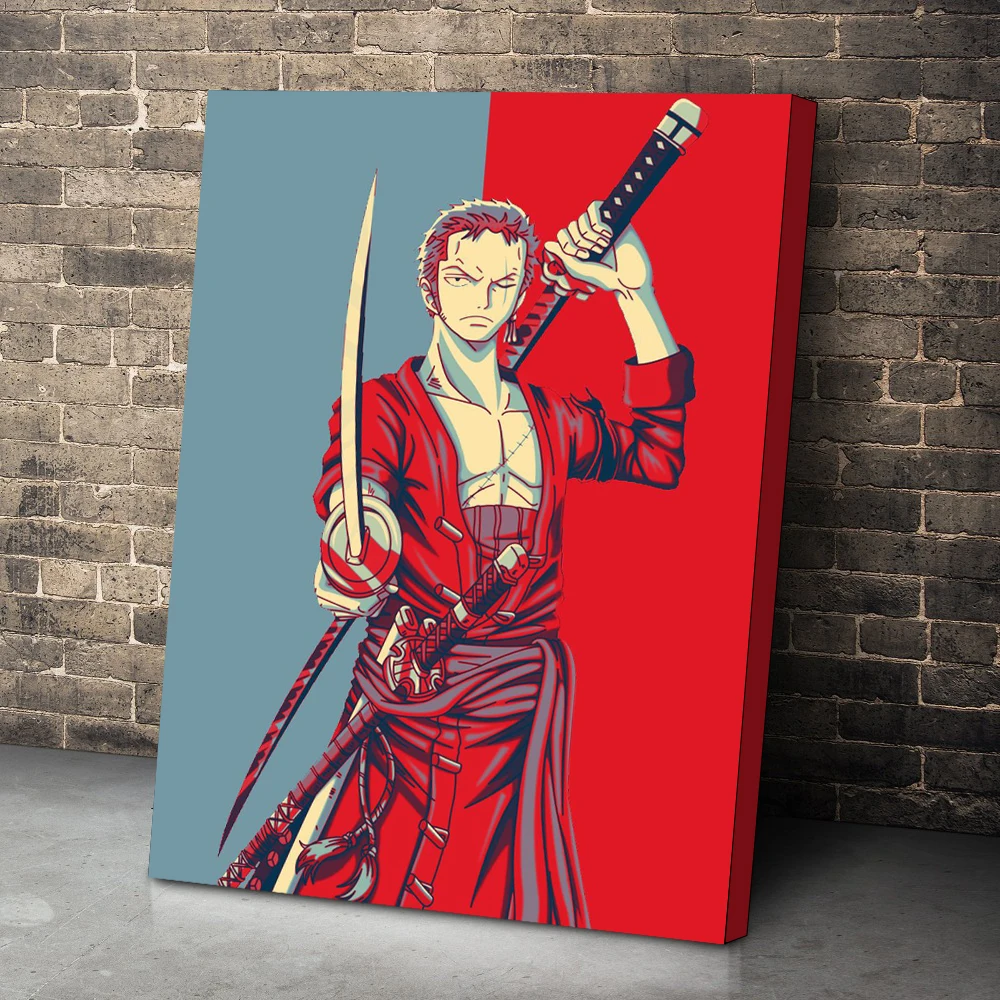Картина на холсте в скандинавском стиле для гостиной HD печать Аниме One Piece Rononoa Zoro