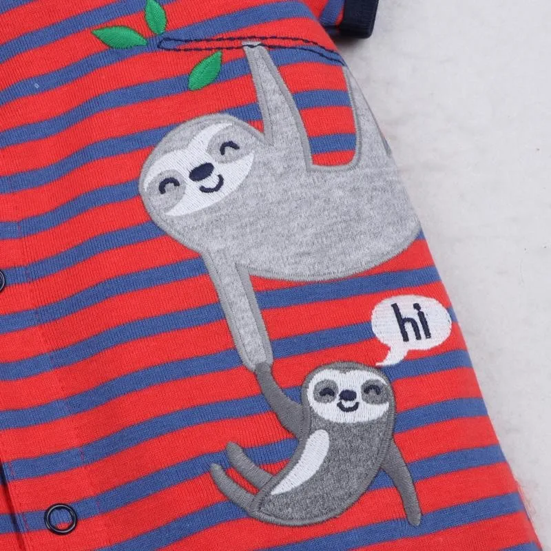 Для маленьких мальчиков и девочек Одежда для младенцев Комбинезон с короткими