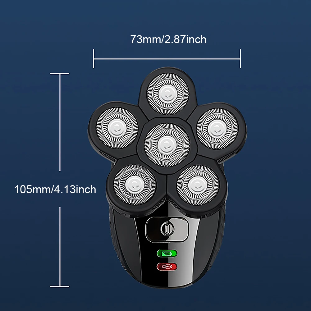 

5 in 1 Multi-function Shaver Waterproof 6D Electric Facial Razor USB Rechargeable Portable Hair Clipper Razor Machine for Men