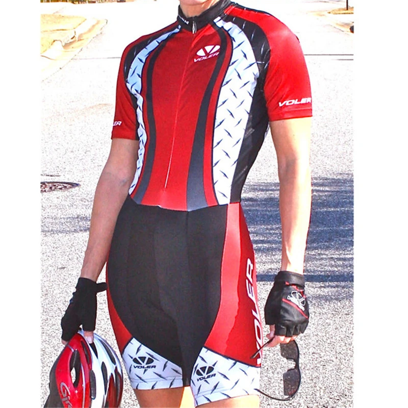 

Voler Triathlon Suit Summer Team Men Racing Jumpsuit Short Sleeve Riding Tights Ciclismo Hombre Ropa Bike Aviation Dress Sets
