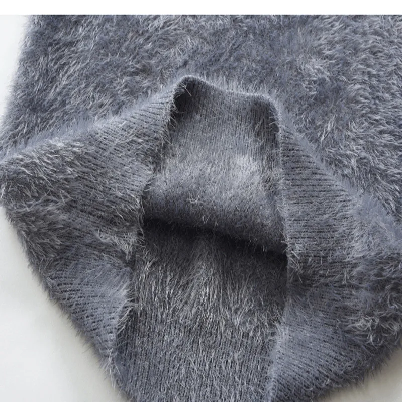 

Men's Wool Turtleneck Pullover Autumn Winter Warm Fleece Long Sleeve Sweater Knitted Casual Cotton Homber Clothing Pull Homme