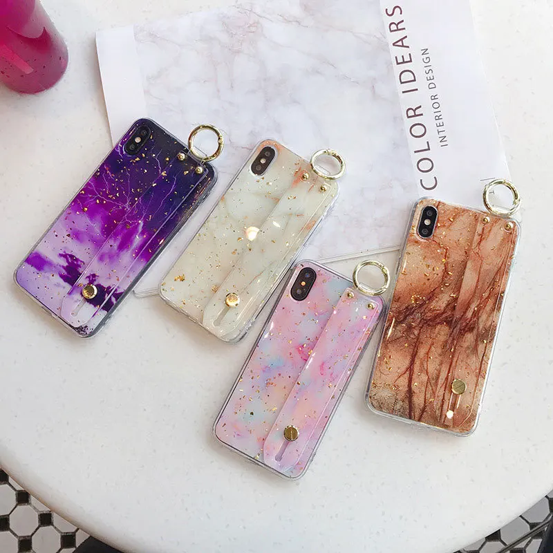 Роскошный модный мраморный Золотой фольгированный чехол для телефона iphone XS MAX